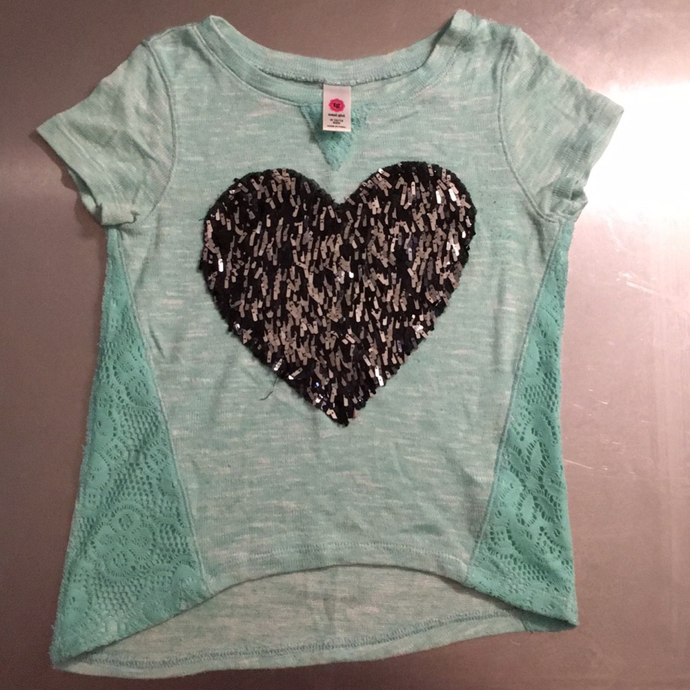 Sparkly Heart Sweater Top